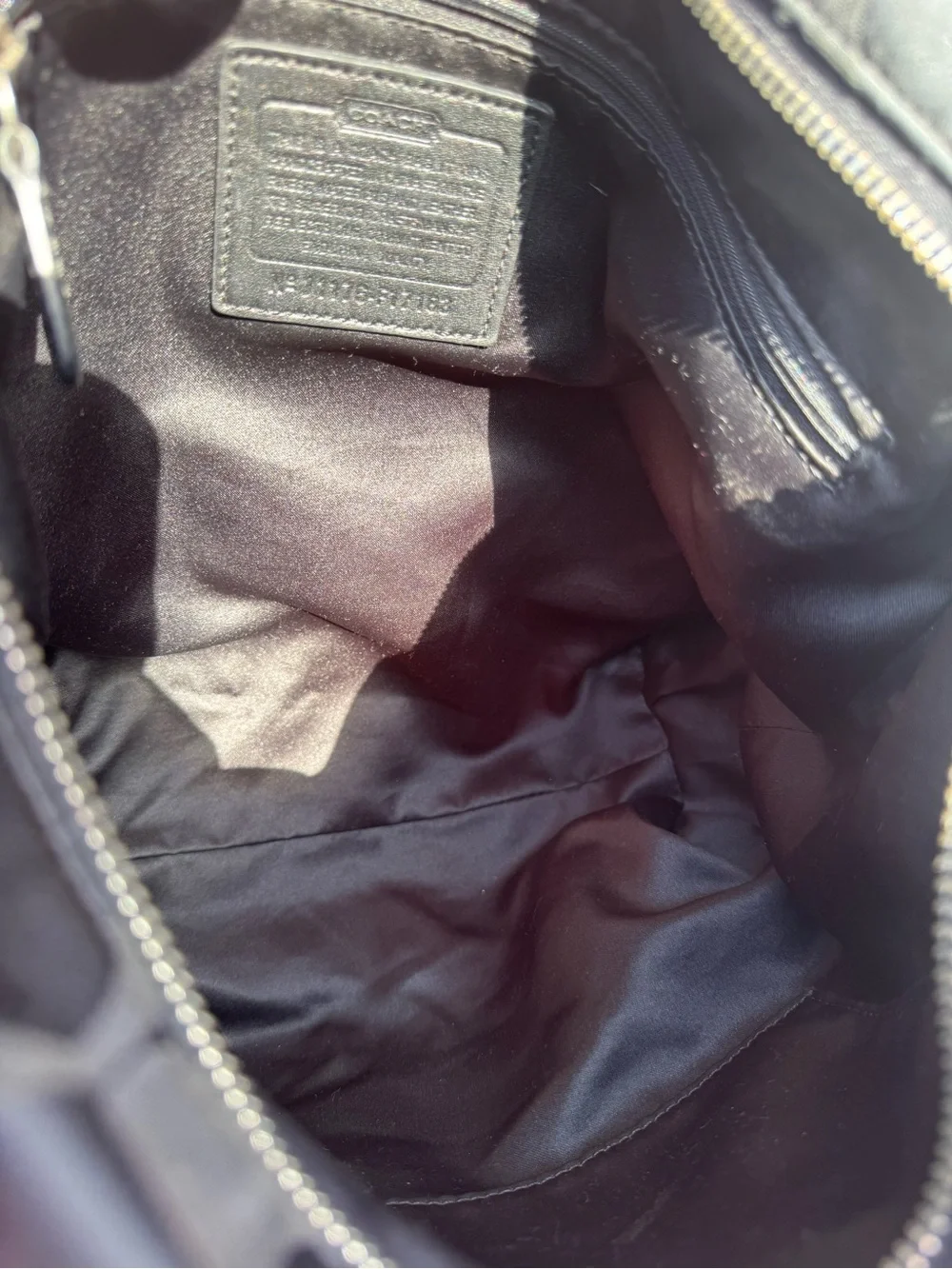Coach Brooke Signature Black Sateen/Op Art Hobo Bag